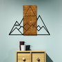 Wallity Mountain Escultura de Pared Nogal y Negro